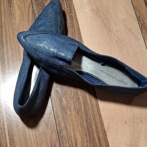 Christian Siriano Shimmering Blue Flats